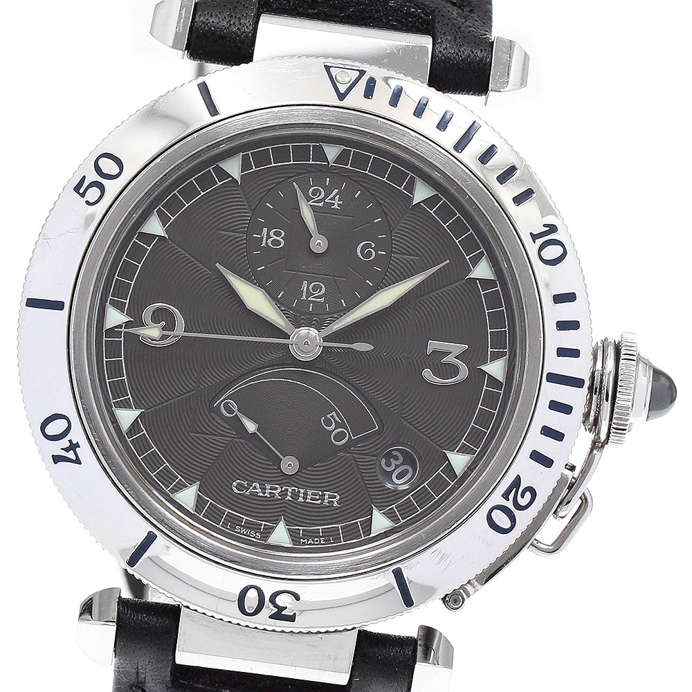 CARTIER Pasha 38 W3105055 Power reserve gray Dial Automatic Men's Watch_891987