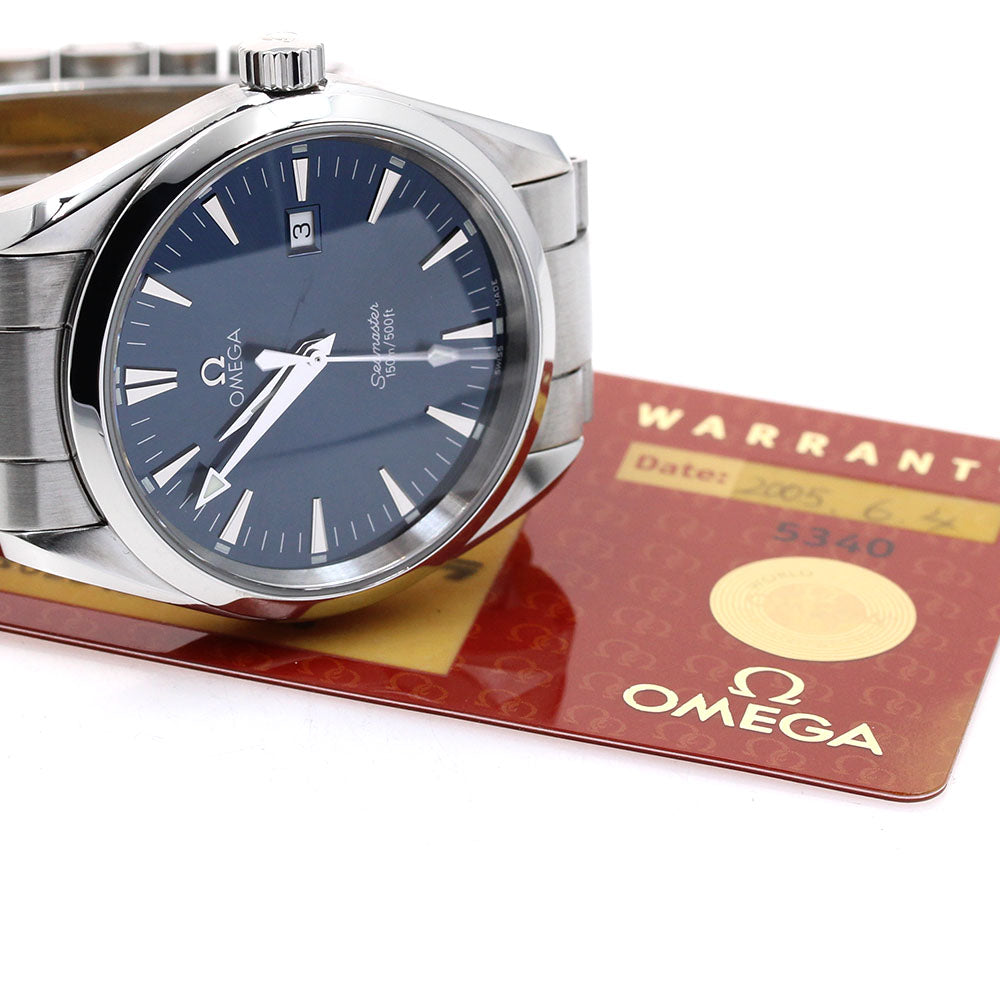 OMEGA Seamaster Aqua Terra 2517.80 Date Navy Dial Quartz Men's Watch_892059
