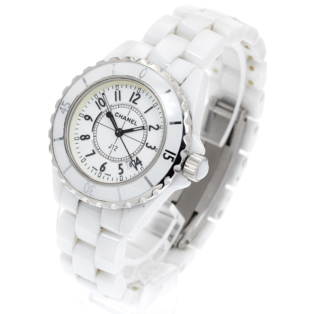 CHANEL J12 33mm H0968 White Ceramic white Dial Quartz Ladies Watch_892157