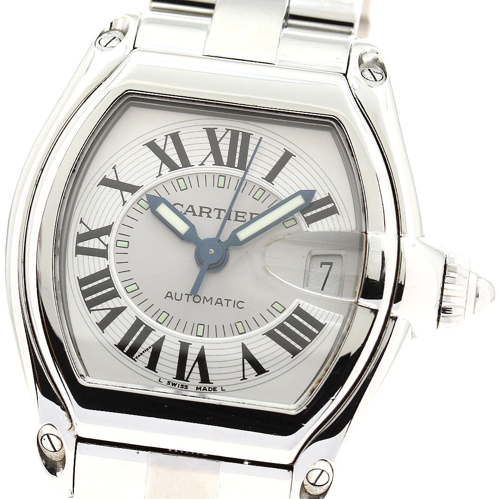 CARTIER Roadster LM W62000V3 Date Silver Dial Automatic Men's Watch_892165