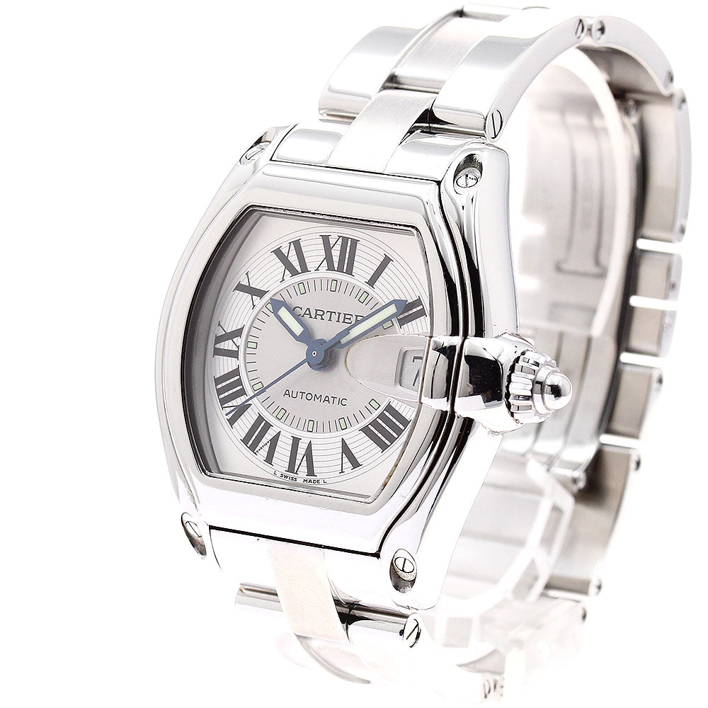 CARTIER Roadster LM W62000V3 Date Silver Dial Automatic Men's Watch_892165