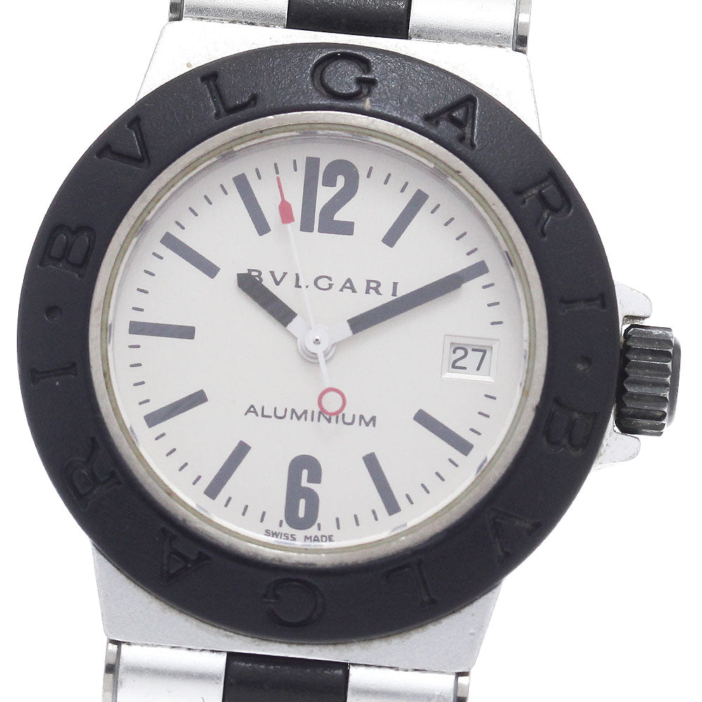 BVLGARI aluminum AL29TA Date Silver Dial Quartz Ladies Watch_892270
