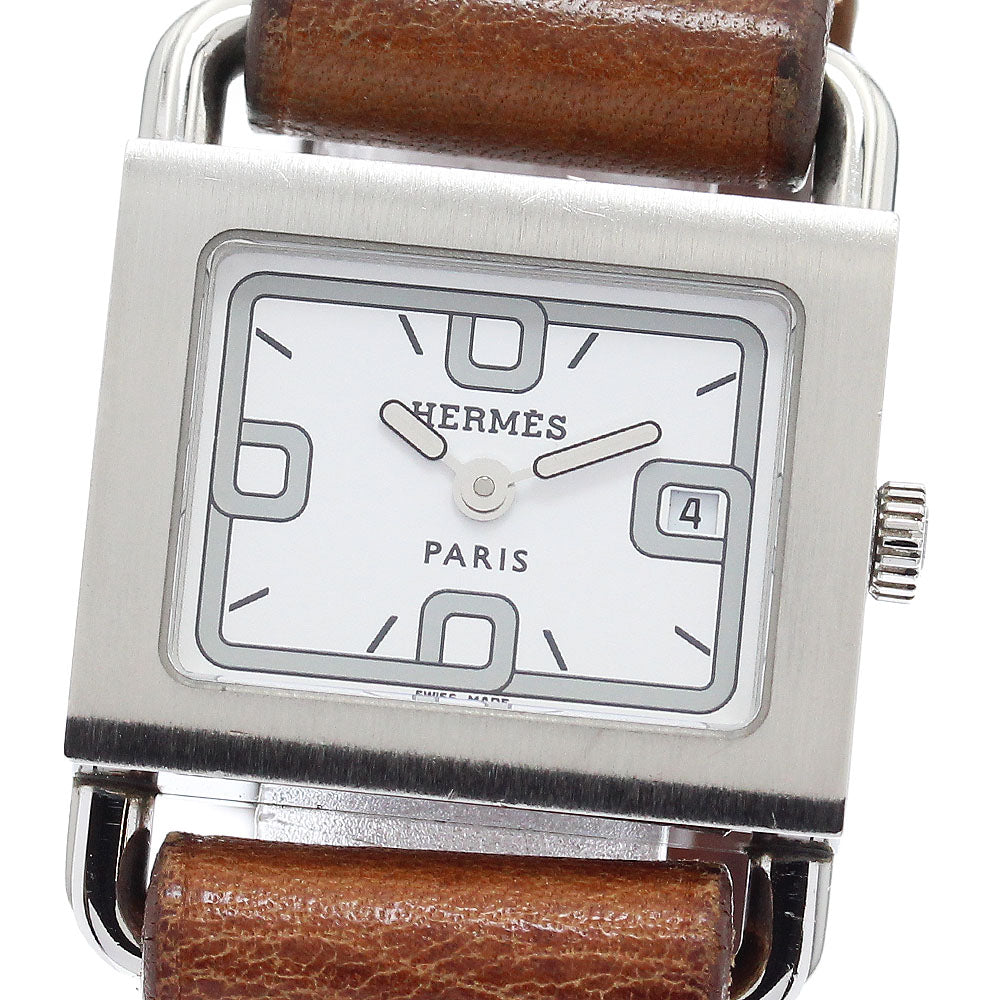 HERMES Valenia BA1.210 Date white Dial Quartz Ladies Watch_892277