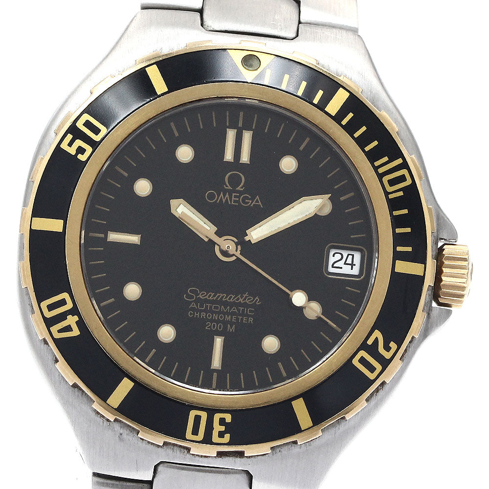 OMEGA Seamaster200m Date YG bezel black Dial Automatic Men's Watch_892286