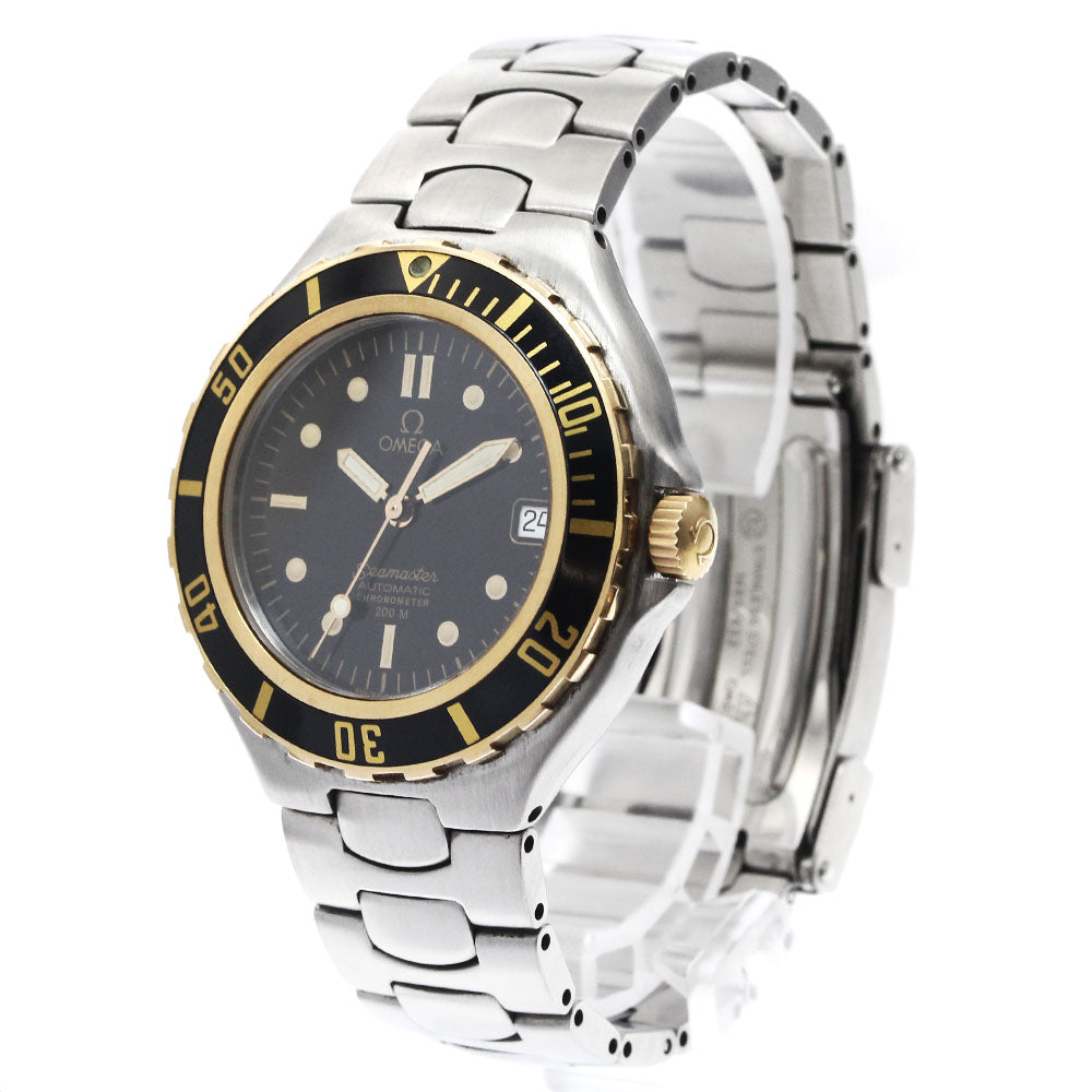 OMEGA Seamaster200m Date YG bezel black Dial Automatic Men's Watch_892286