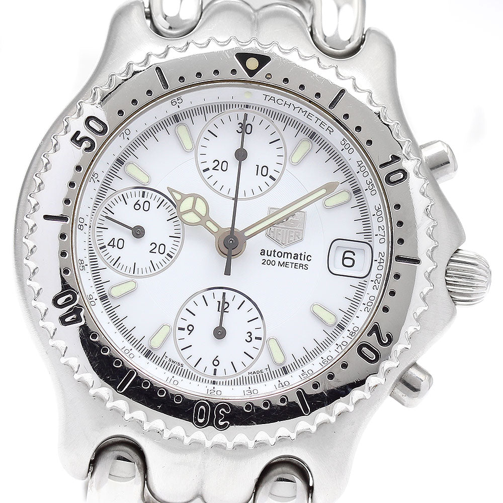 TAG HEUER S/el CG2110-R0 Chronograph white Dial Automatic Men's Watch_892289