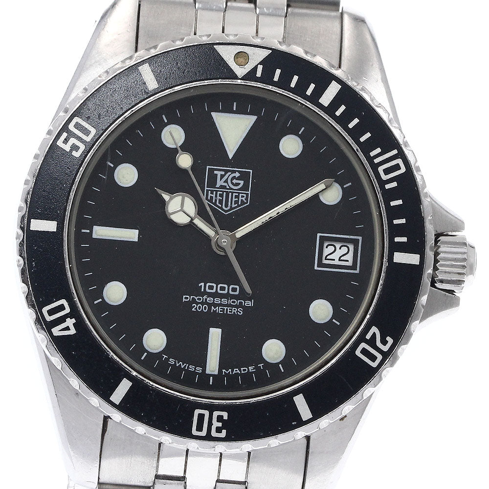 TAG HEUER 1000 series 980.013N Date black Dial Quartz Men's Watch_892294