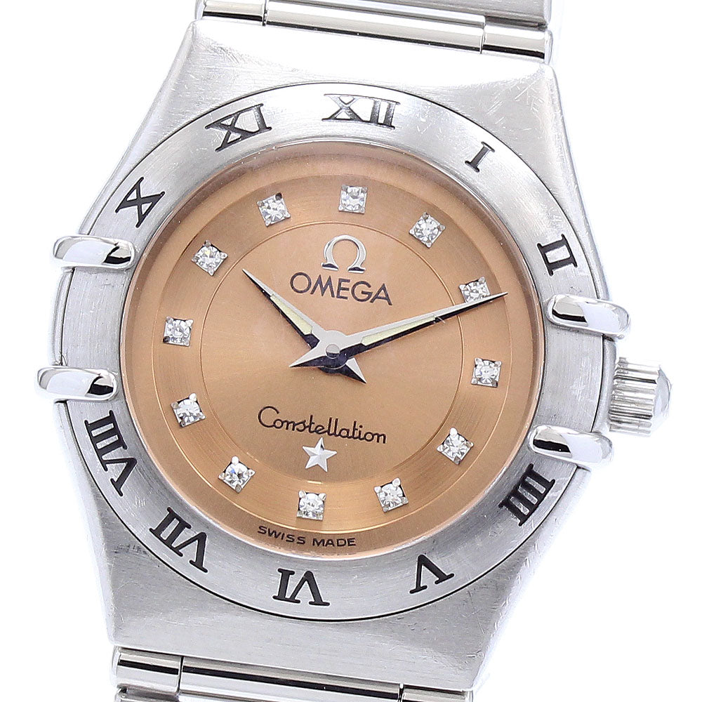 OMEGA Constellation Cindy Crawford 1564.65 12P diamond QZ Ladies Watch_892300
