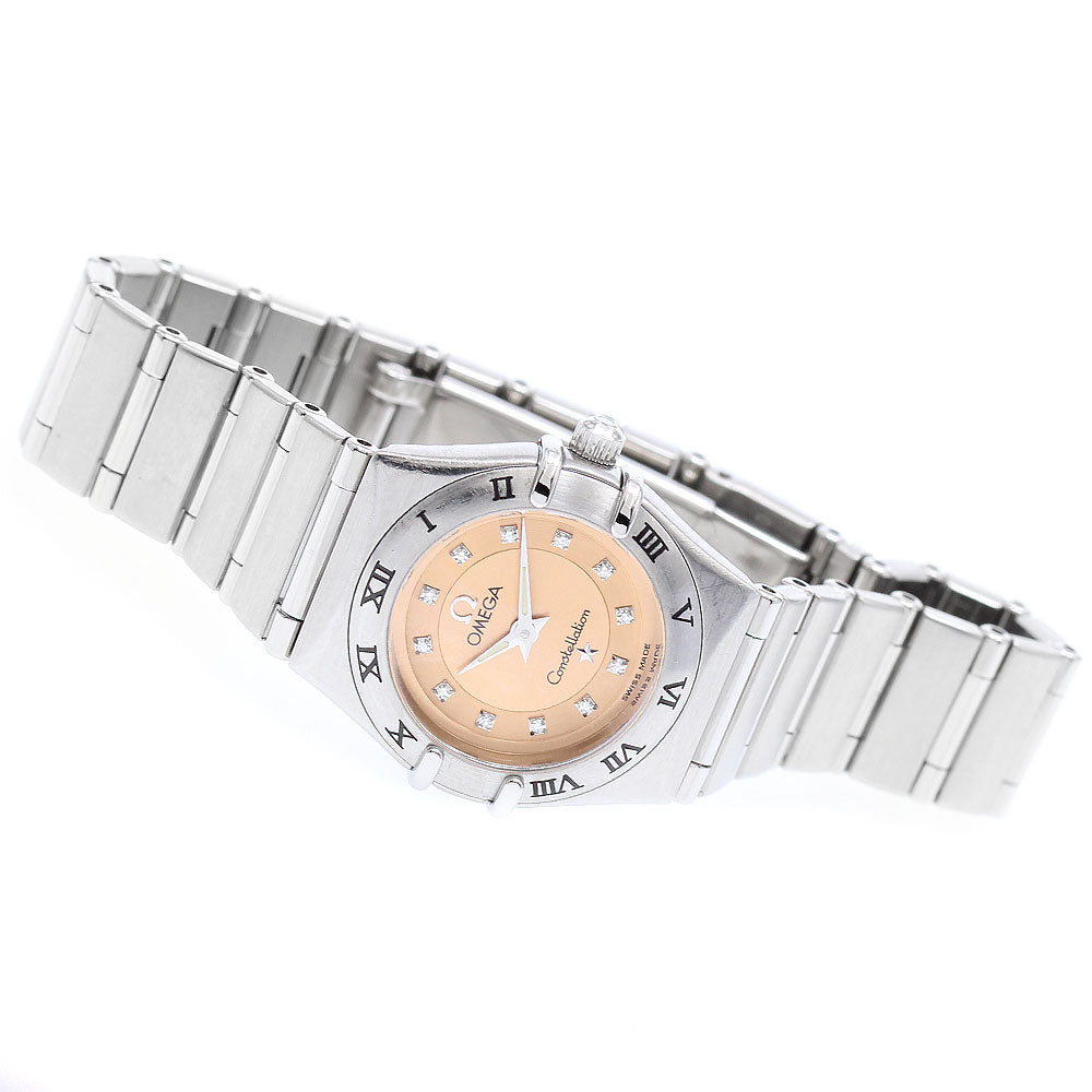 OMEGA Constellation Cindy Crawford 1564.65 12P diamond QZ Ladies Watch_892300