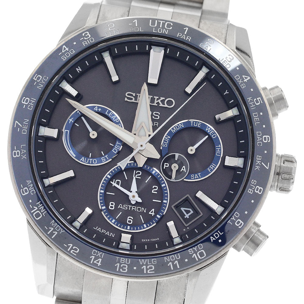 SEIKO Astron SBXC001/5X53-0AB0 GPS day-date Solar Powered Radio Men's _892307