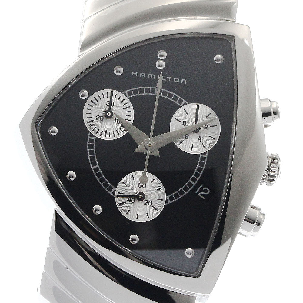 HAMILTON Ventura H244121 Date Chronograph Black / Silver Dial Quartz Men's Watch_892309