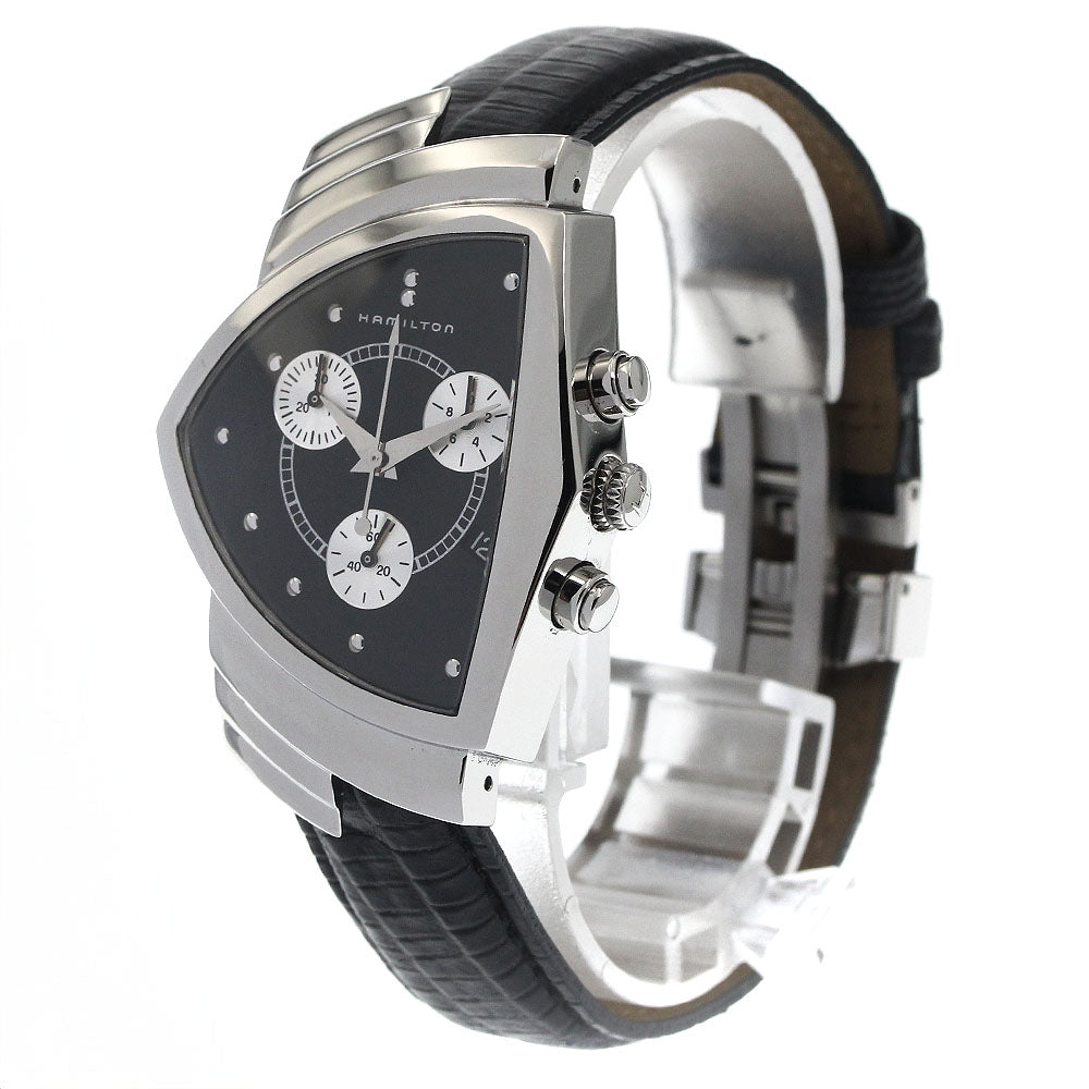 HAMILTON Ventura H244121 Date Chronograph Black / Silver Dial Quartz Men's Watch_892309