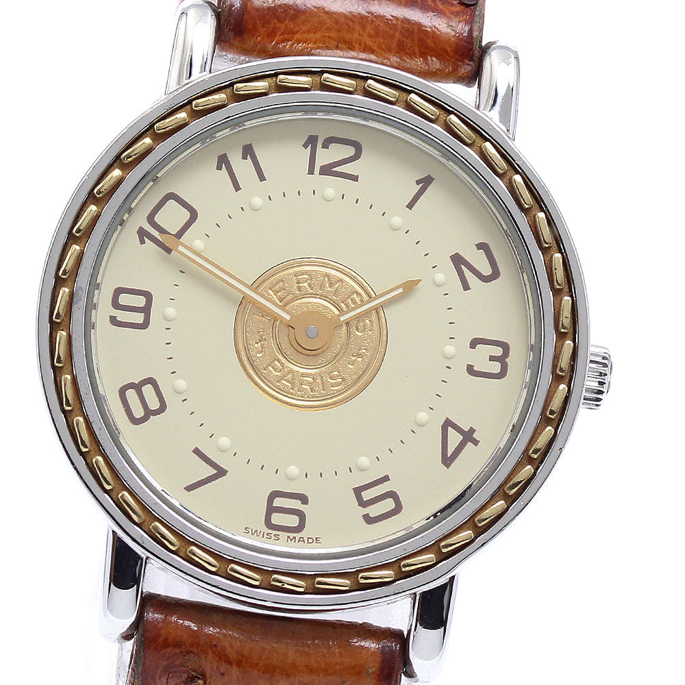 HERMES Serie SE4.220 Beige / gold Dial Quartz Ladies Watch_892314