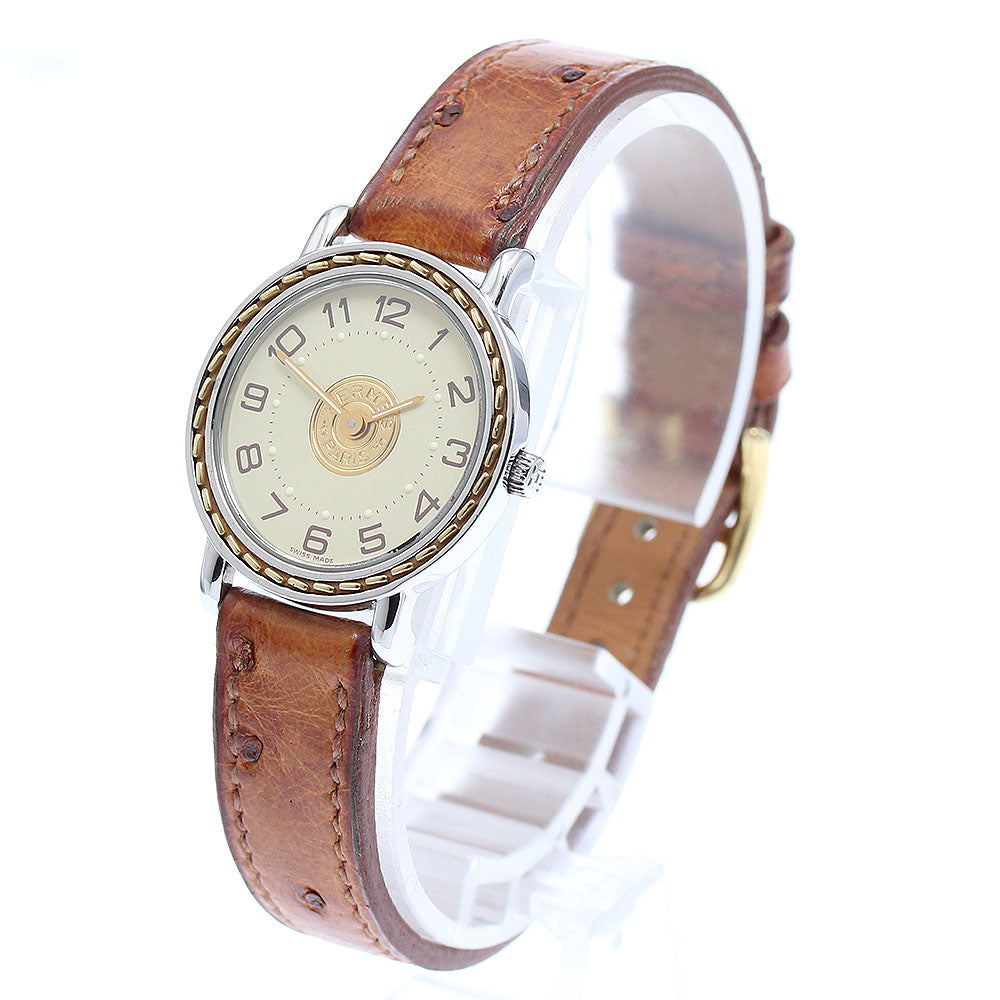HERMES Serie SE4.220 Beige / gold Dial Quartz Ladies Watch_892314