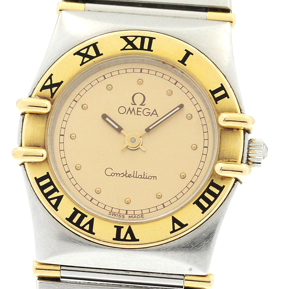 OMEGA Constellation harf bar Gold Dial Quartz Ladies Watch_892335