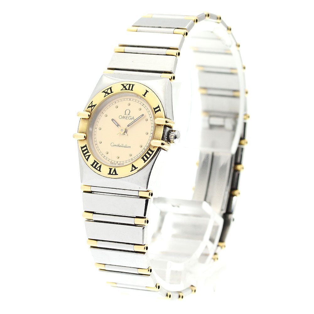 OMEGA Constellation harf bar Gold Dial Quartz Ladies Watch_892335