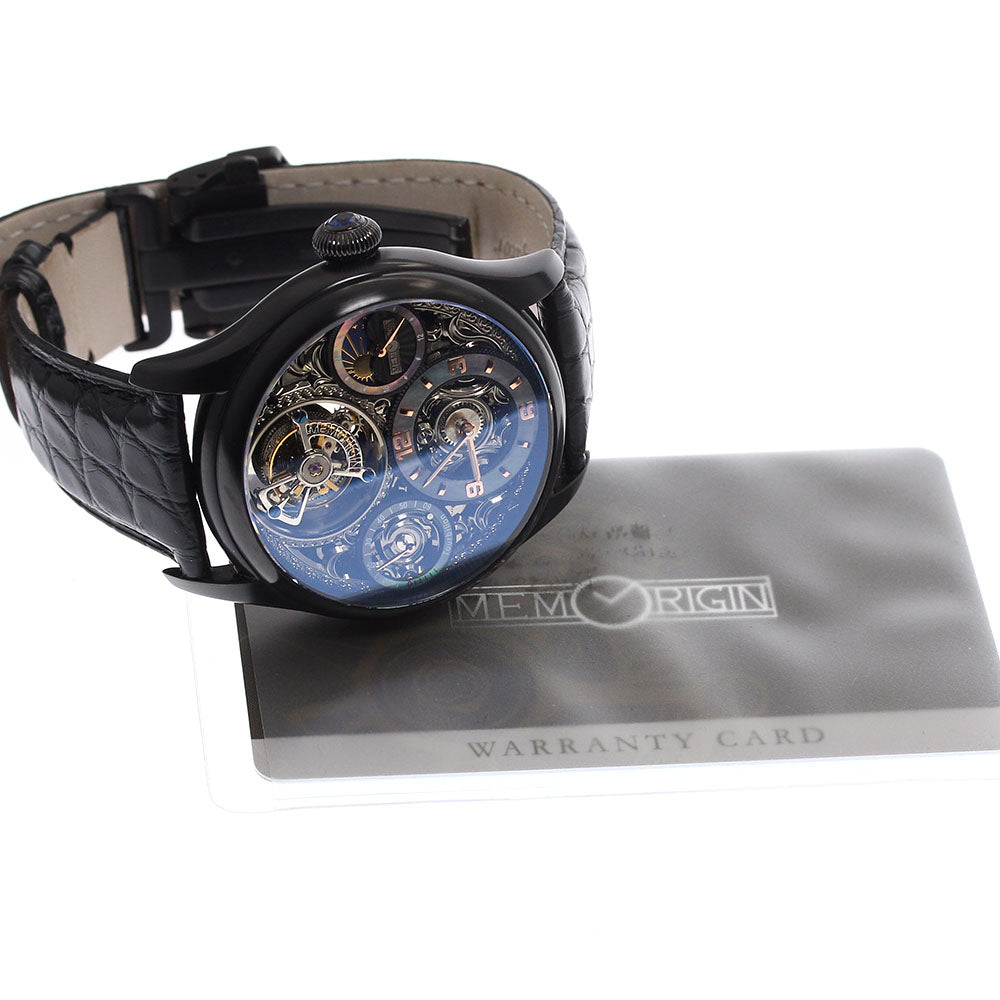 MEMORIGIN Starlit Legend MO1231-BKBKBKA Tourbillon skeleton Dial Hand Winding Men's Watch_892353