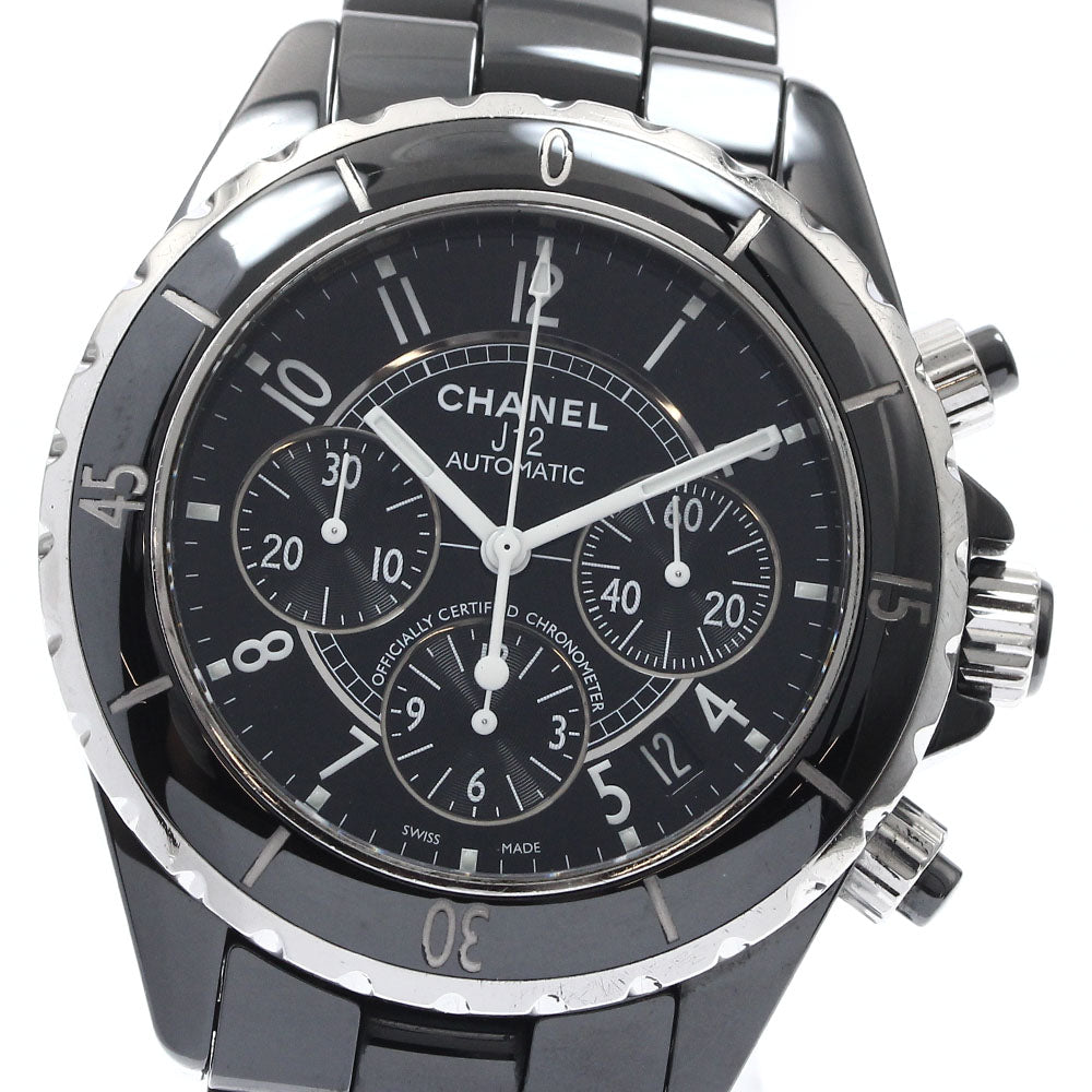 CHANEL J12 41MM H0940 Black ceramic chronograph Automatic Men's Watch_892354