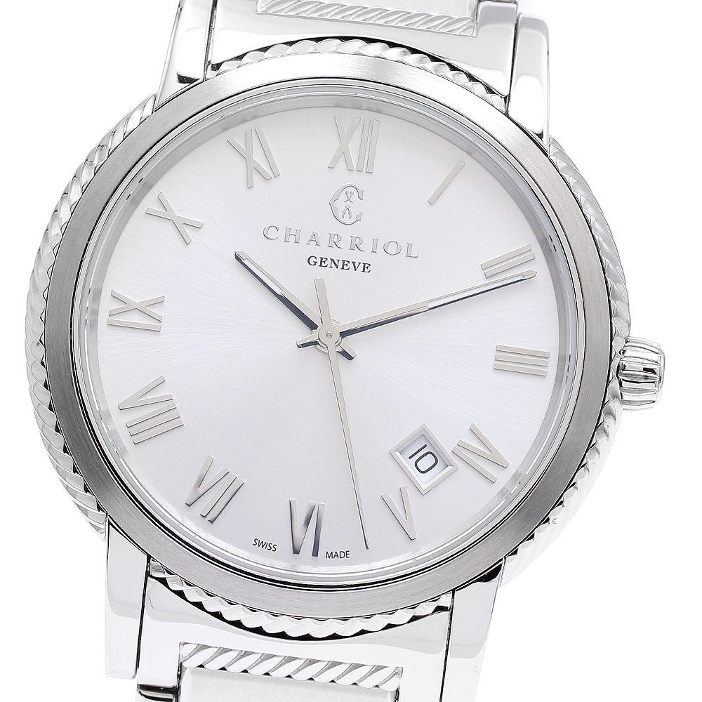 CHARRIOL Parisy P40S2.930.001 Date Silver Dial Quartz Men's Watch_892359
