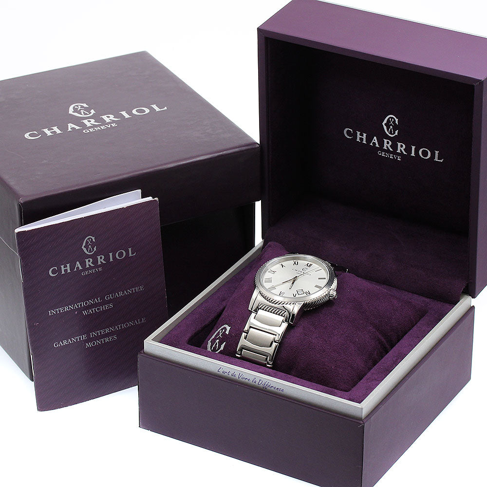 CHARRIOL Parisy P40S2.930.001 Date Silver Dial Quartz Men's Watch_892359