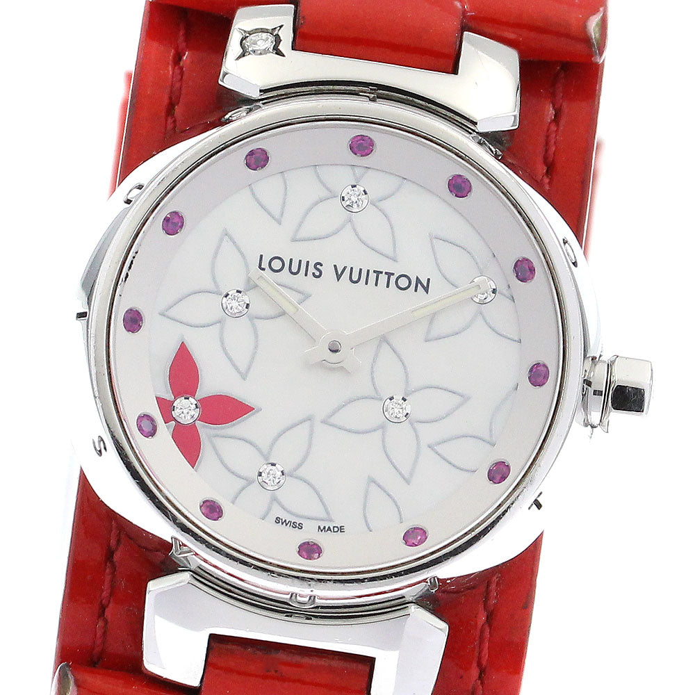 LOUIS VUITTON Tambour Lovely Rack Q121J 6P diamond Quartz Ladies Watch_892361