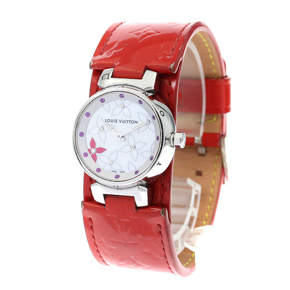 LOUIS VUITTON Tambour Lovely Rack Q121J 6P diamond Quartz Ladies Watch_892361
