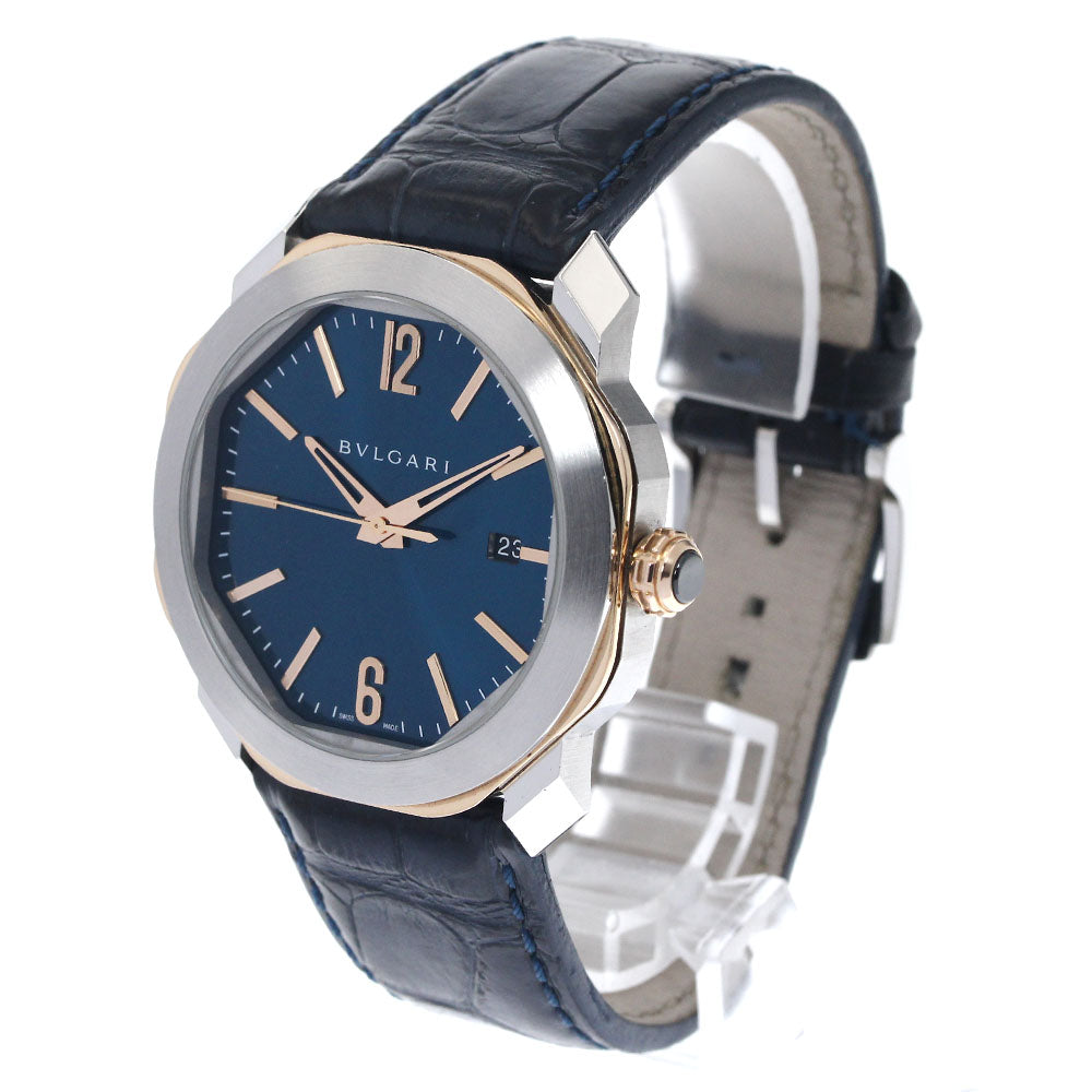 BVLGARI Octoma OCP41SG Date Navy Dial Automatic Men's Watch_892367