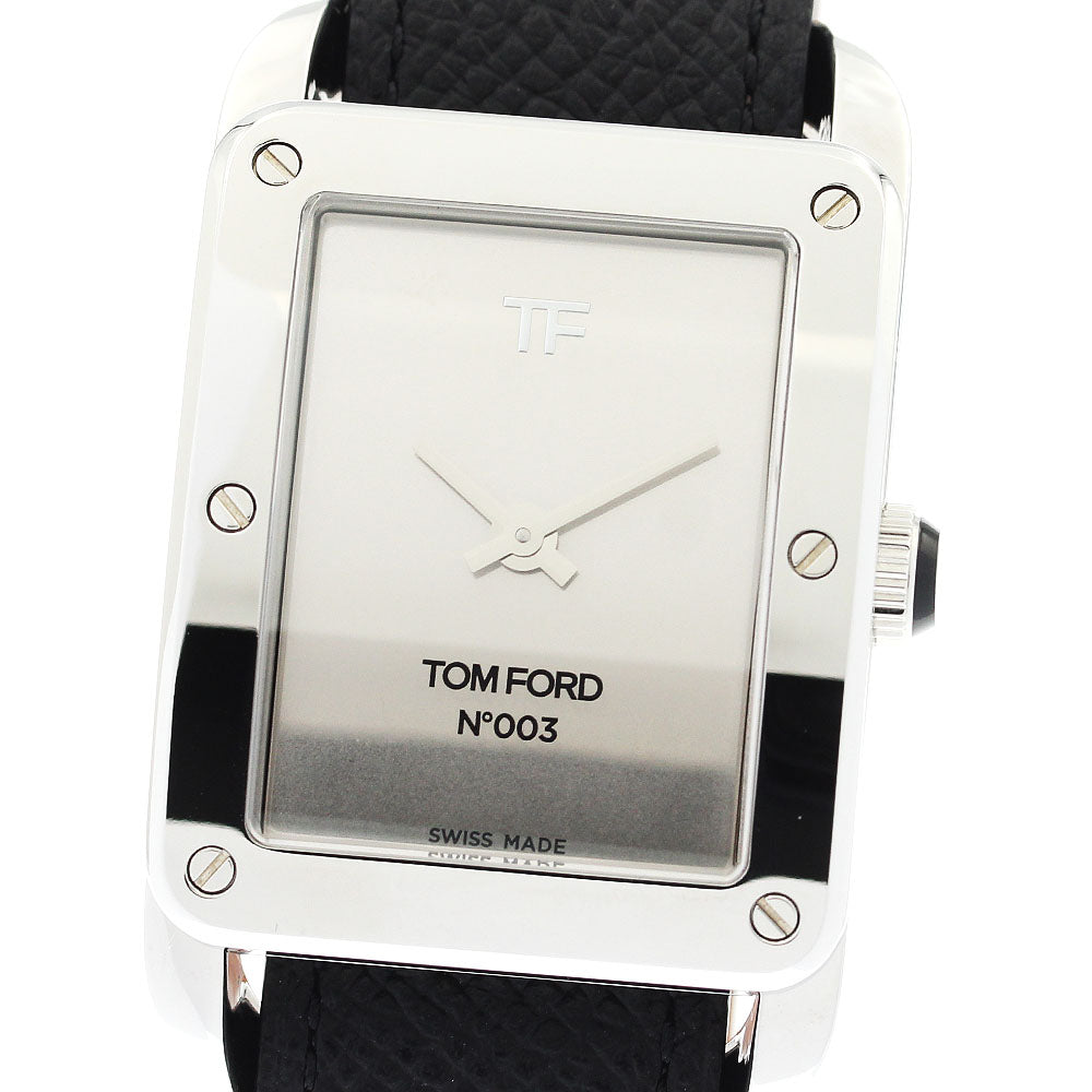TOM FORD No.003 Timepiece Series TFT003003 Silver Dial Quartz Men's Watch_892368