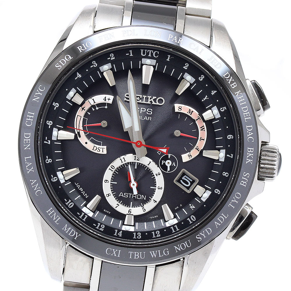 SEIKO Astron SBXB041/8X53-0AB0-2 Chronograph Solar Powered Radio Men's _892377