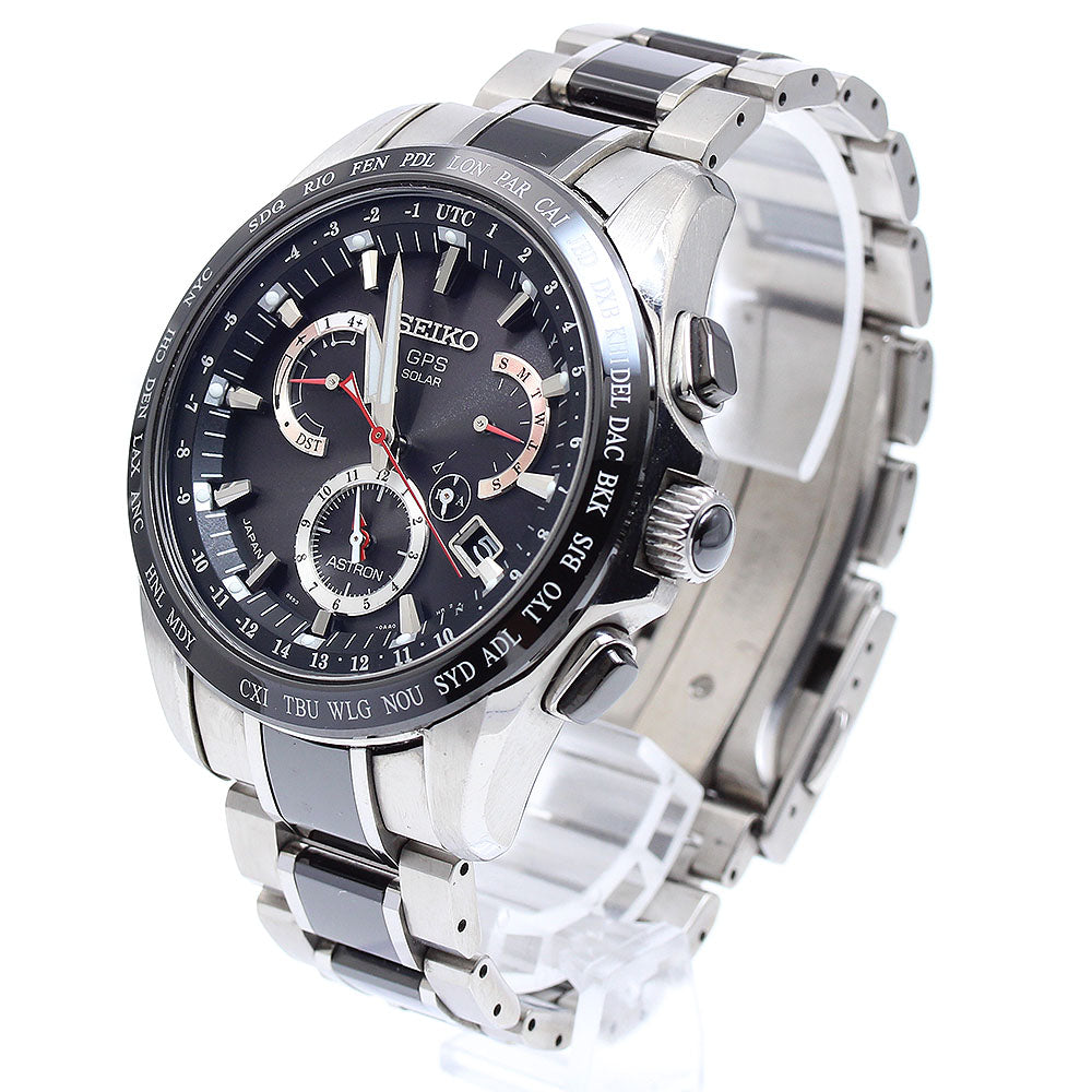 SEIKO Astron SBXB041/8X53-0AB0-2 Chronograph Solar Powered Radio Men's _892377