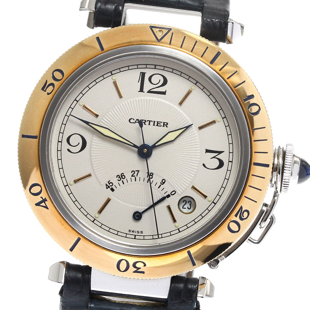 CARTIER Pasha 38mm W3101255 Power reserve YG bezel beige Dial Automatic Men's Watch_892381
