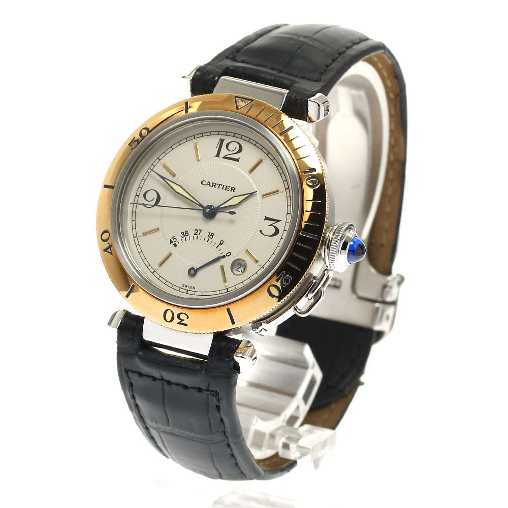 CARTIER Pasha 38mm W3101255 Power reserve YG bezel beige Dial Automatic Men's Watch_892381