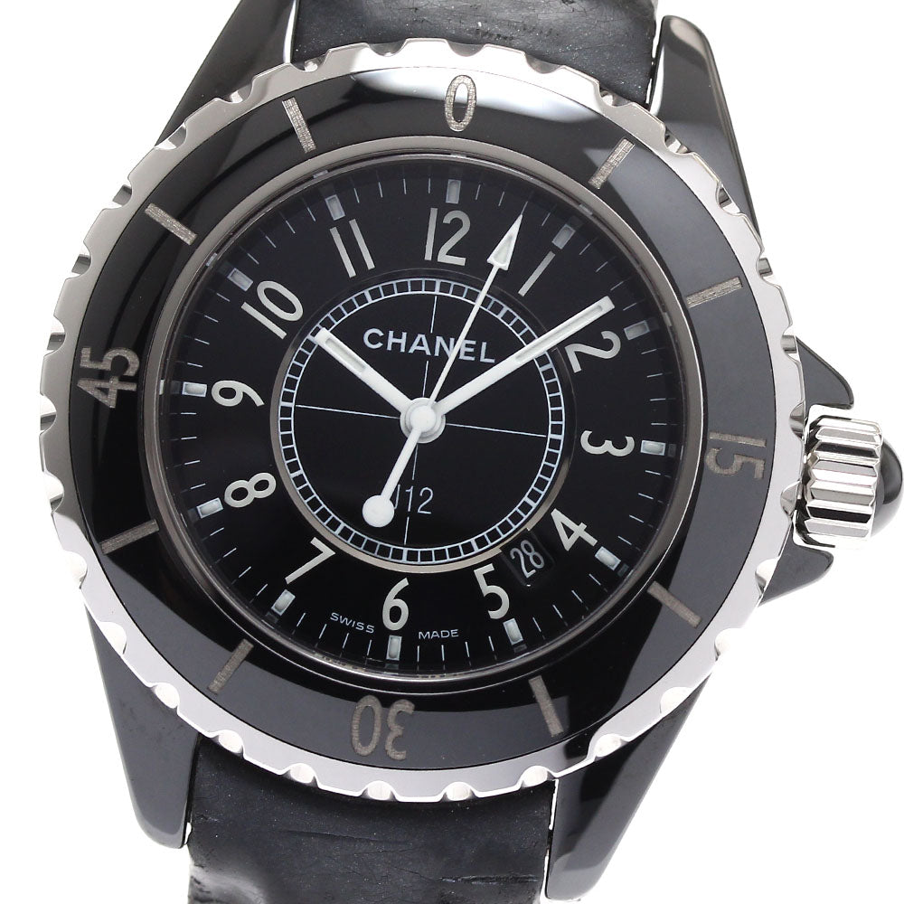 CHANEL J12 H0680 Black Ceramic 33MM Date black Dial Quartz Ladies Watch_892392