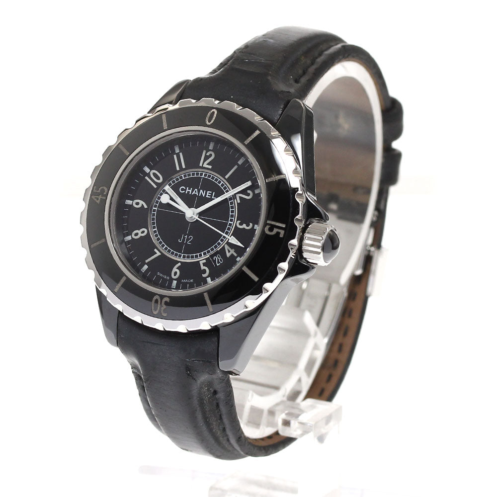 CHANEL J12 H0680 Black Ceramic 33MM Date black Dial Quartz Ladies Watch_892392