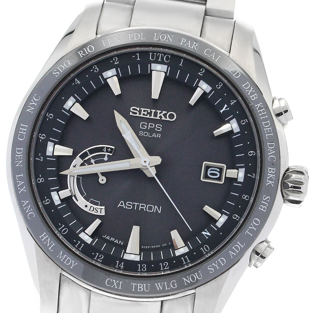 SEIKO Astron SBXB085/8X22-0AG0-2 Date GPS Solar Powered Radio Men's Watch_892393