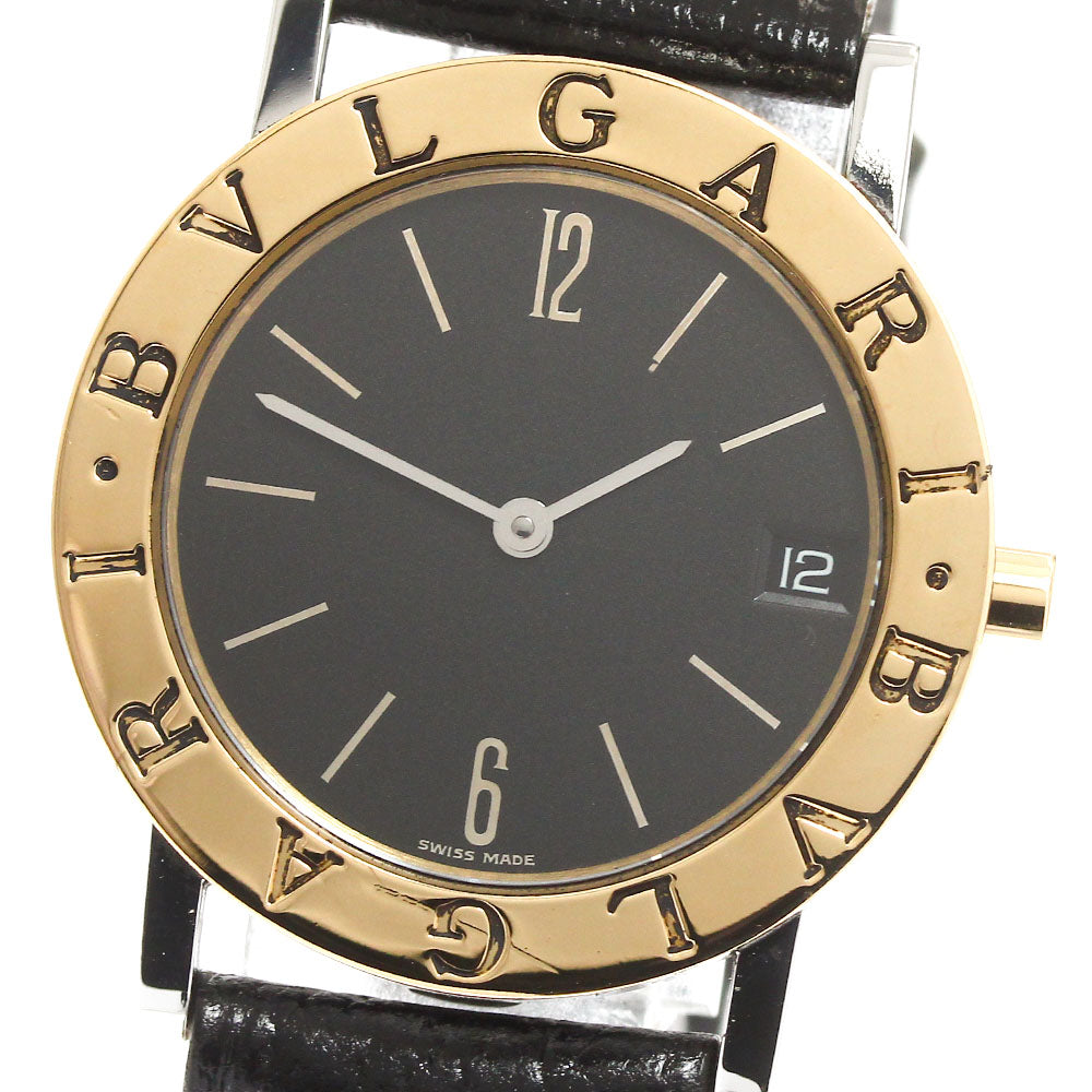 BVLGARI BVLGARIBVLGARI BB30SGLD YG bezel black Dial Quartz Boy's Watch_892401