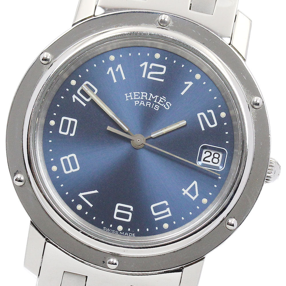 HERMES Clipper CL6.710 Date Navy Dial Quartz Men's Watch_892404