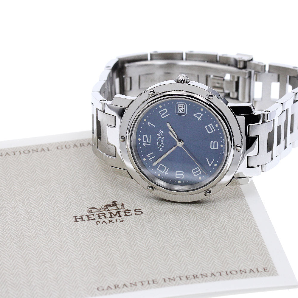 HERMES Clipper CL6.710 Date Navy Dial Quartz Men's Watch_892404