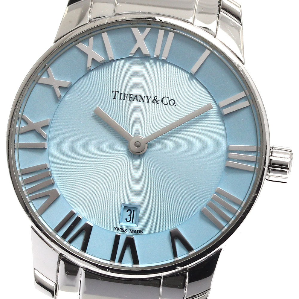 TIFFANY&Co. Atlas 2 hand 37447188 Date blue Dial Quartz Ladies Watch_892405