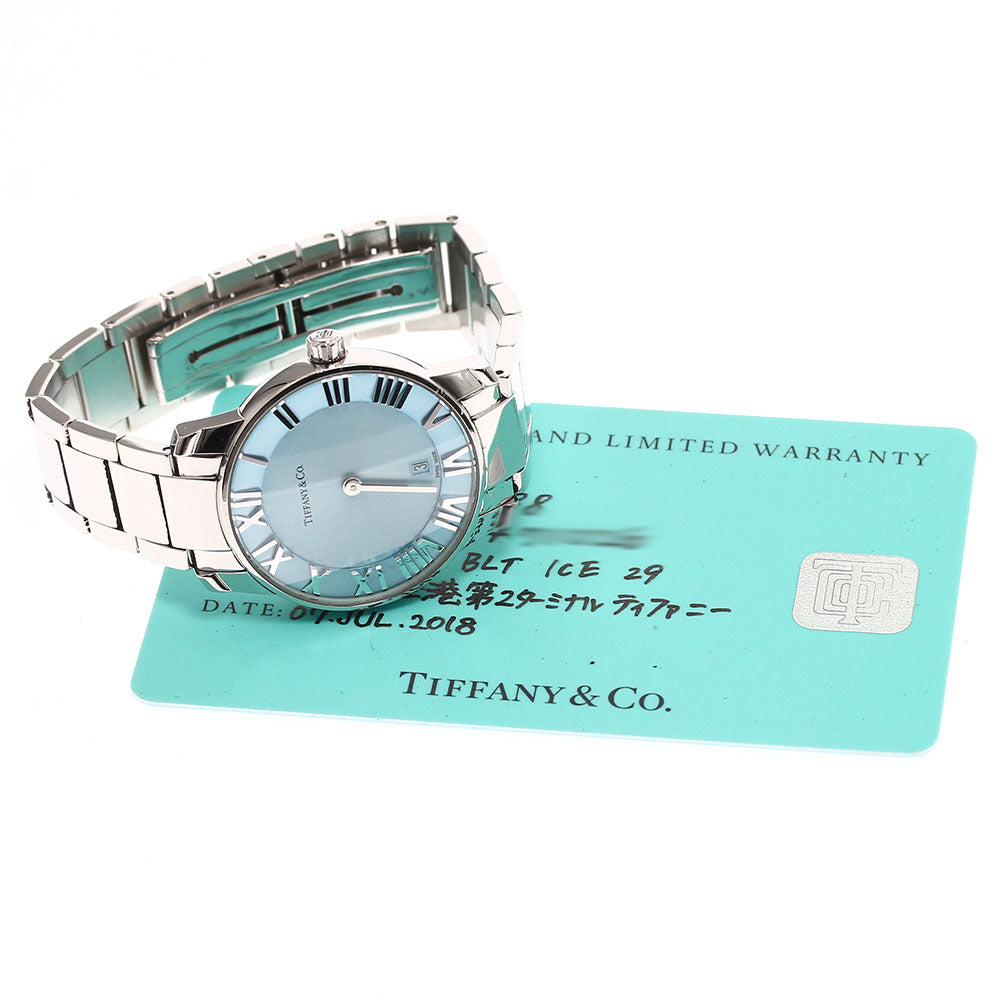 TIFFANY&Co. Atlas 2 hand 37447188 Date blue Dial Quartz Ladies Watch_892405