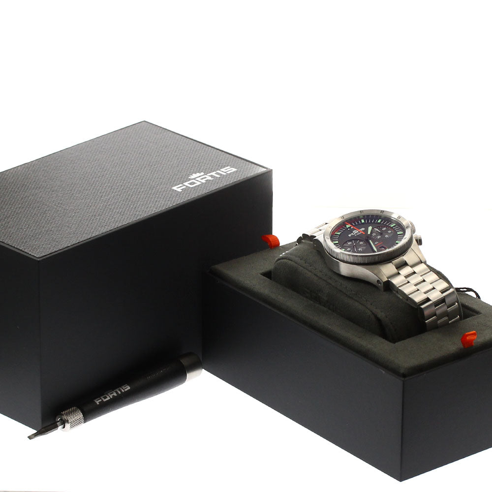 FORTIS Freeger F424.0004 F-43 Day date black Dial Automatic Men's Watch_892408