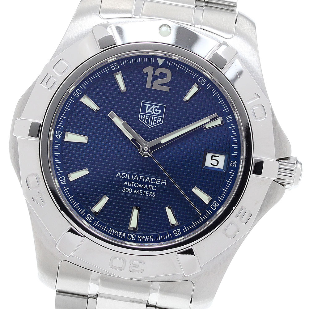 TAG HEUER Aqua racer WAF2112.BA0806 Date Navy Dial Automatic Men's Watch_892419
