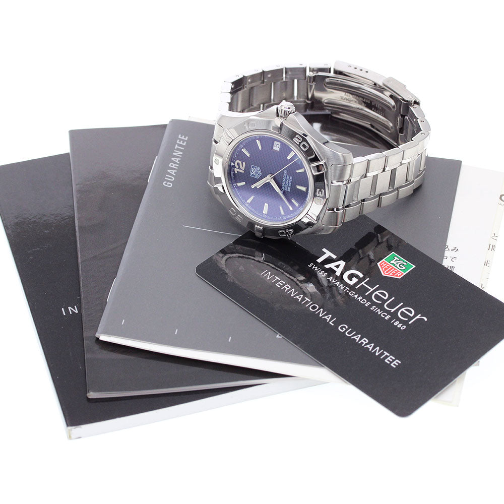 TAG HEUER Aqua racer WAF2112.BA0806 Date Navy Dial Automatic Men's Watch_892419