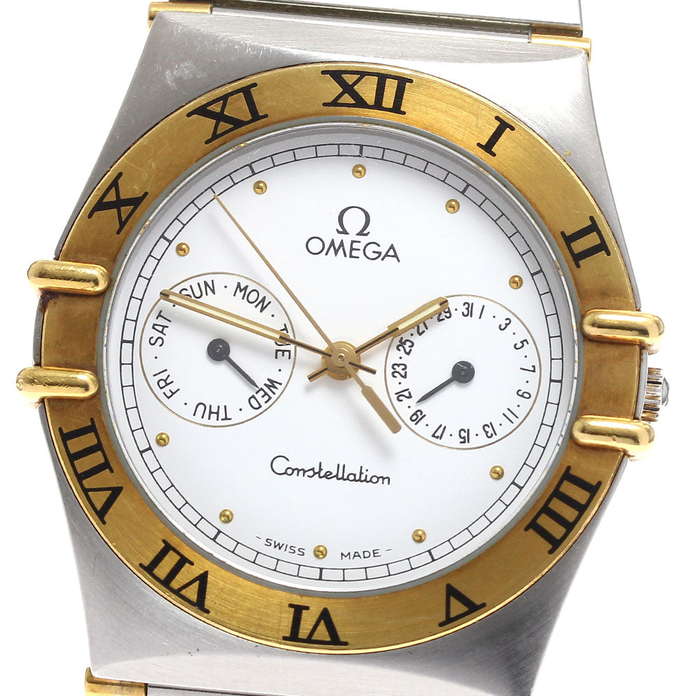 OMEGA Constellation day date half bar white Dial Quartz Men's Watch_892424