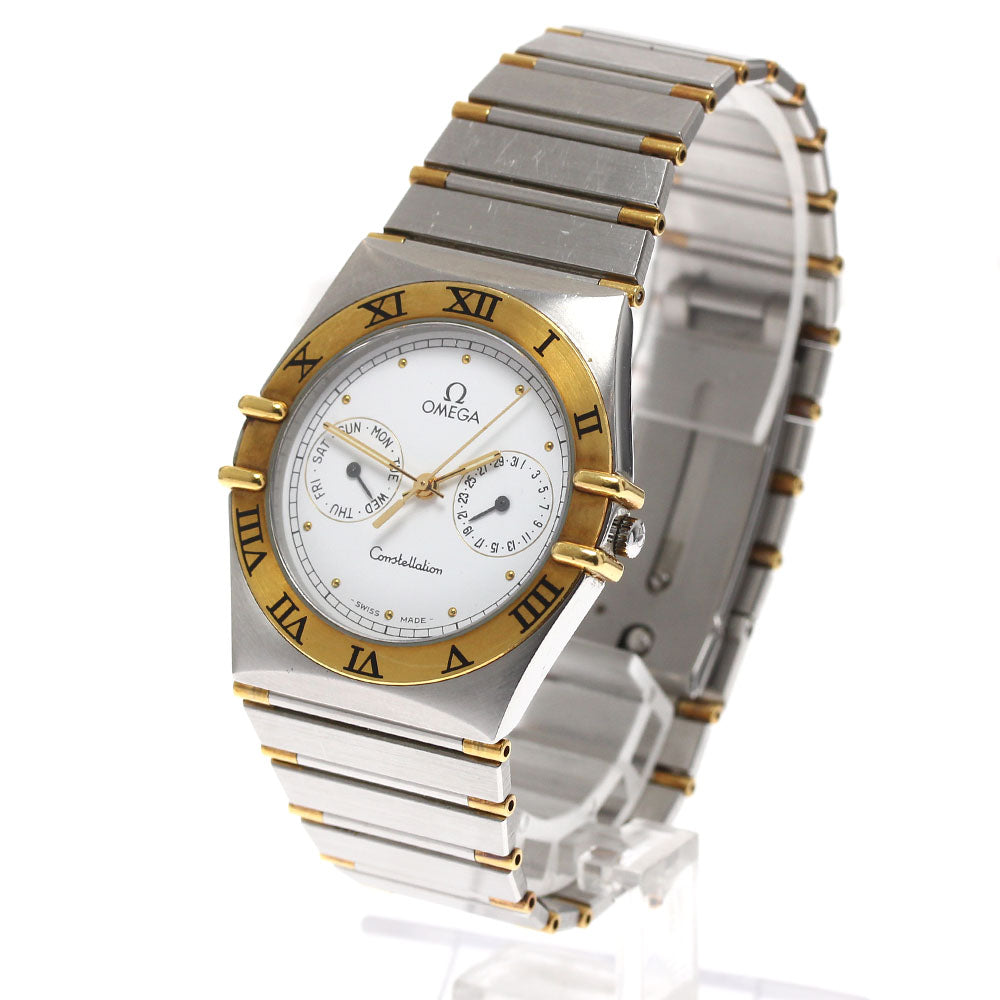 OMEGA Constellation day date half bar white Dial Quartz Men's Watch_892424