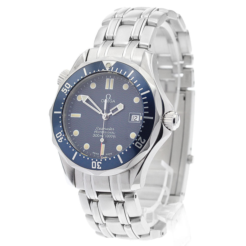 OMEGA Seamaster300 2561.80 Date Navy Dial Quartz Boy's Watch_892443