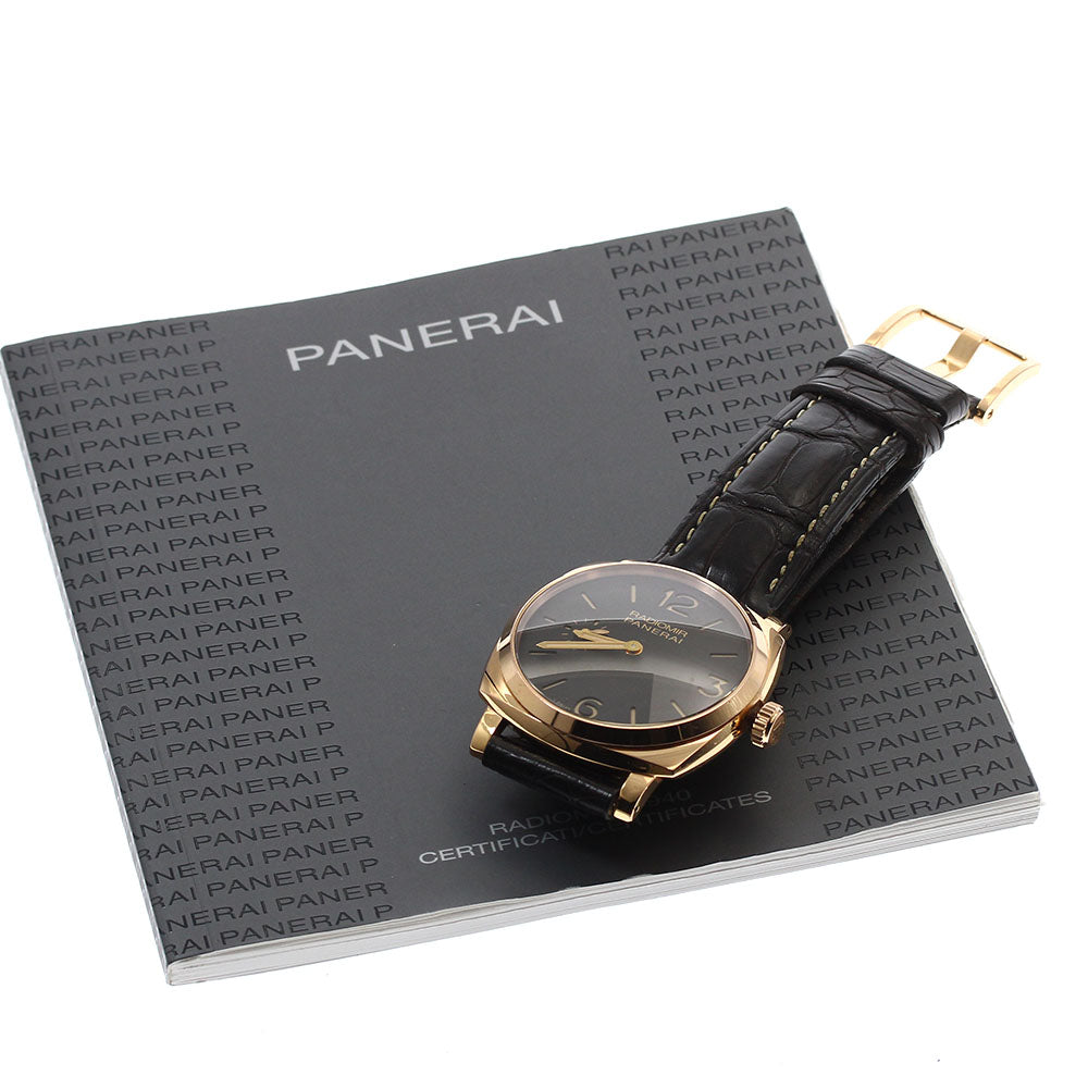 PANERAI Radiomir 1940 Oro Rosso PAM00513 18K Pink Gold Brown Dial Hand Winding Men's Watch_892488