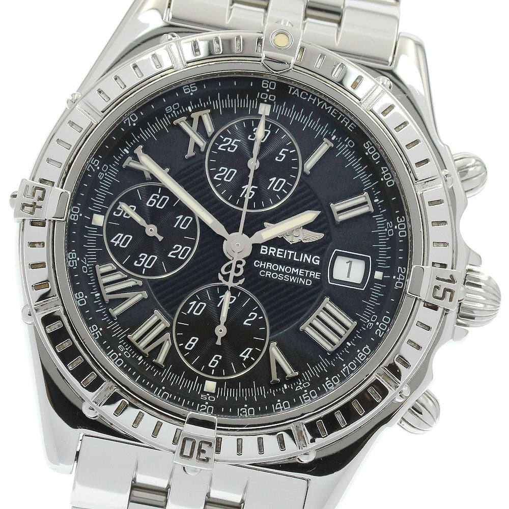 BREITLING Crosswind A13355 Date Chronograph Black Dial Automatic Men's _892492