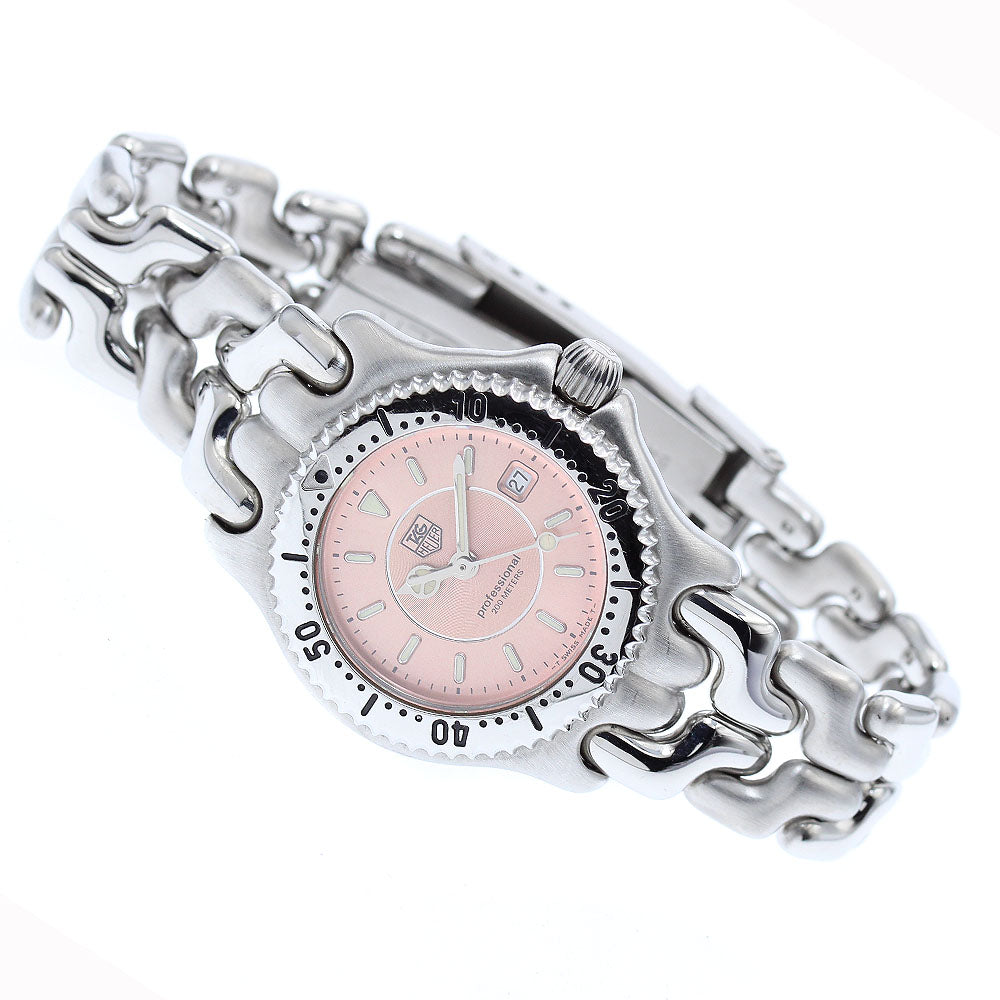 TAG HEUER S/el WG131G Date pink Dial Quartz Ladies Watch_892495