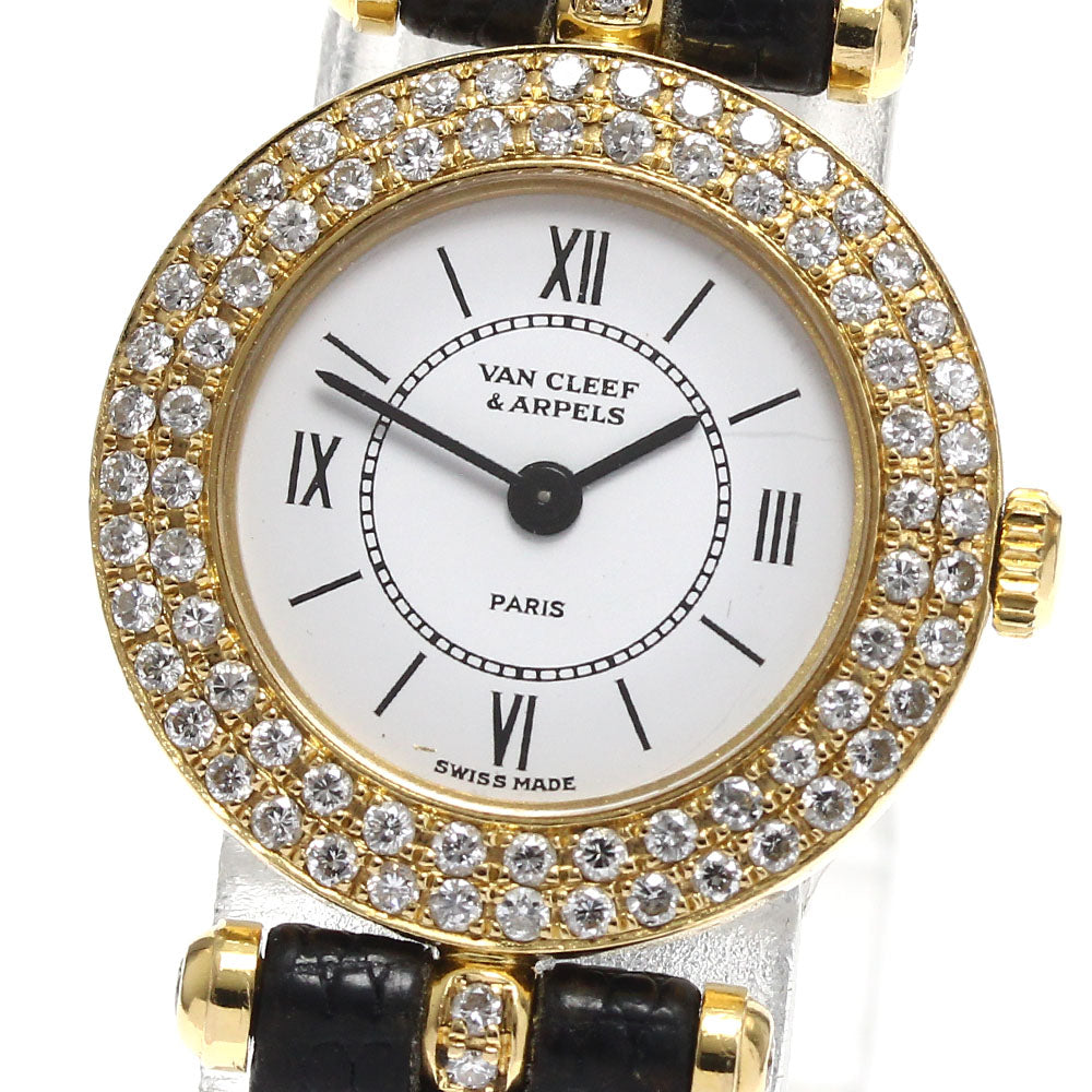Van Cleef & Arpels La collection 18932B2 K18YG diamond bezel white Dial Quartz Ladies Watch_892497